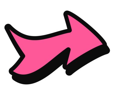 Yönler için pembe eğimli ok clipart tasarımı.