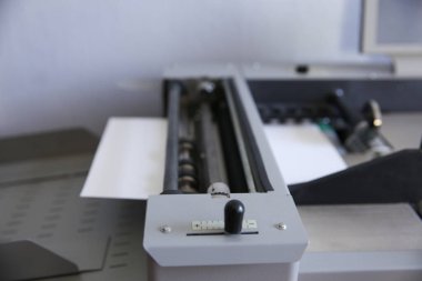 Typography ekipmanları, iş yeri. Yazdırma ekipmanı.