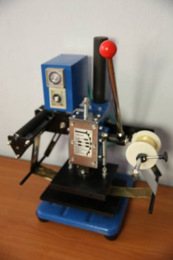 Typography ekipmanları, iş yeri. Yazdırma ekipmanı.