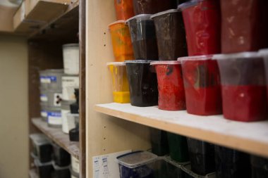 Yazdırma Süreci Yerleşimi Mürekkep Rengi Endüstrisi Ortam Kavramı.