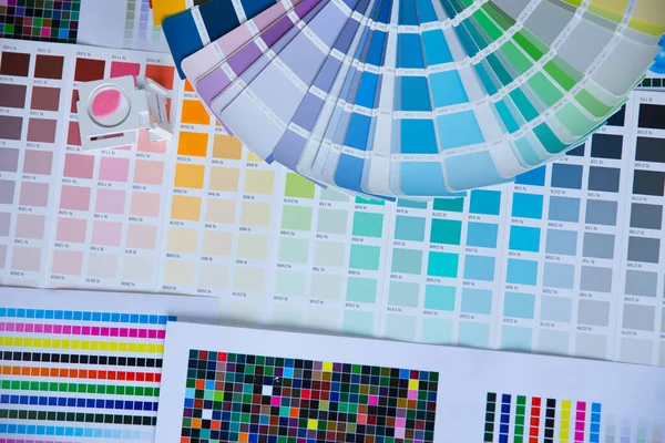 Press Color Management Color Palettes Commercial Printing — Stock Photo, Image