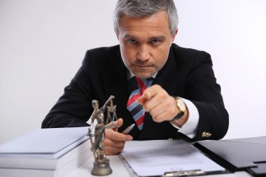 Masada bir avukat ve heykel Bayan Adalet..