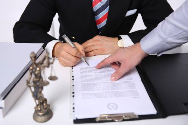 Masada bir avukat ve heykel Bayan Adalet..