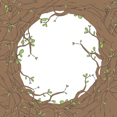 Ağaç dalları ile çerçeve