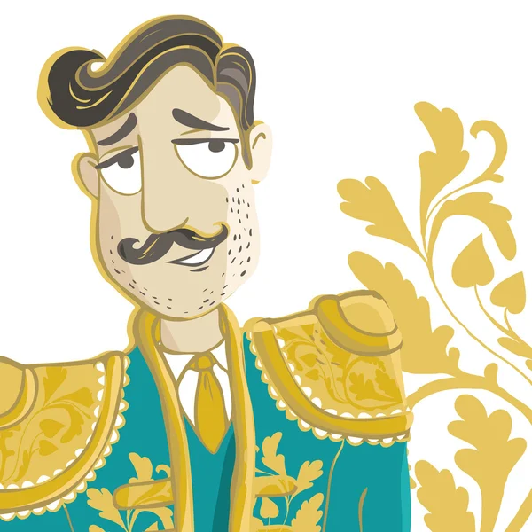 Matador en traje tradicional — Vector de stock