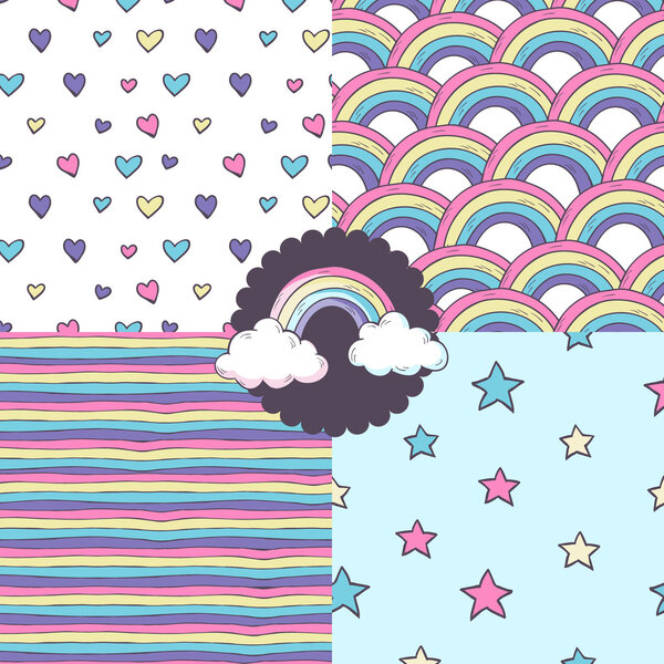 набор бесшовных шаблонов