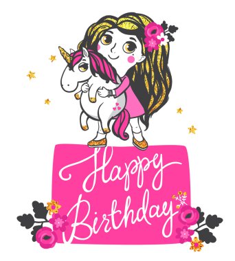 Altın tek boynuzlu at illüstrasyon.