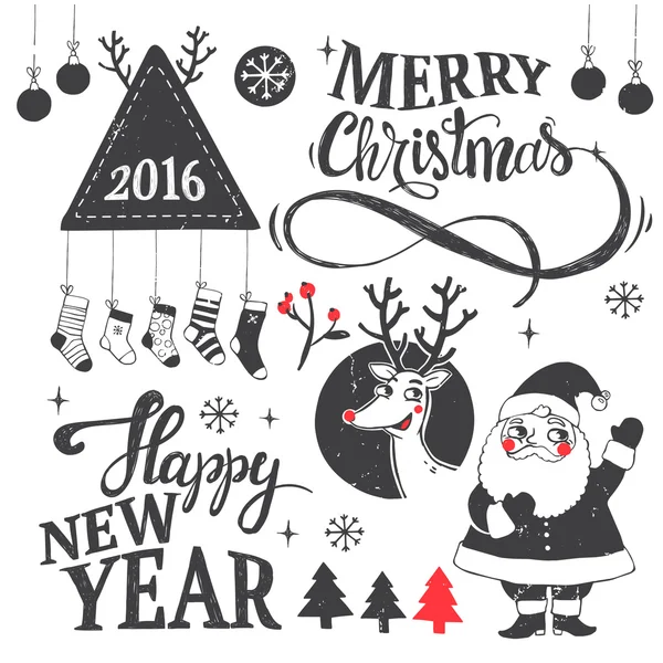 Merry Christmas set. — Stock Vector