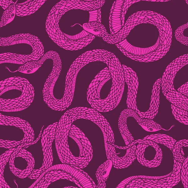Patroon met slangen. — Stockvector