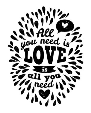 Vintage illüstrasyon el yazı ile