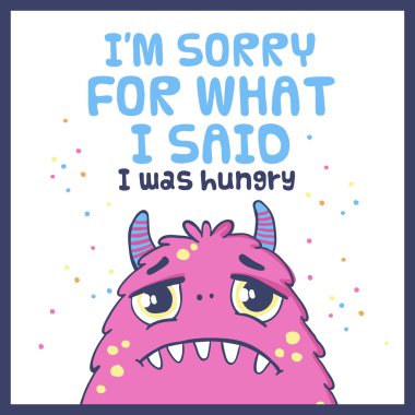 sevimli canavar kartı.