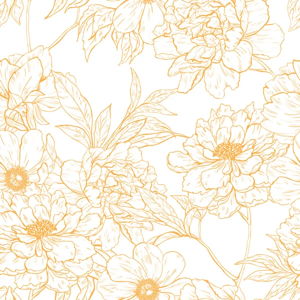 Motif floral avec des fleurs. — Image vectorielle