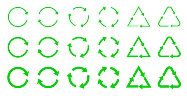 Ecologia Limpeza Símbolo Reciclagem Sinal Retorno Ciclo Ilustração Vetorial Cor — Vetor de Stock