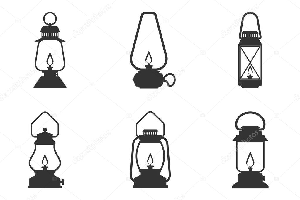 Kerosene Lamp creative icon isolated on white background. Simple element illustration. Kerosene Lamp concept symbol design from camping collection. Can be used for web, mobile and print. web design, apps, software, print