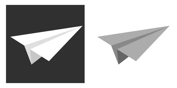 Arkaplandan Izole Edilmiş Yapımı Kağıt Uçak Vektörü Origami Uçak Koleksiyonu — Stok Vektör