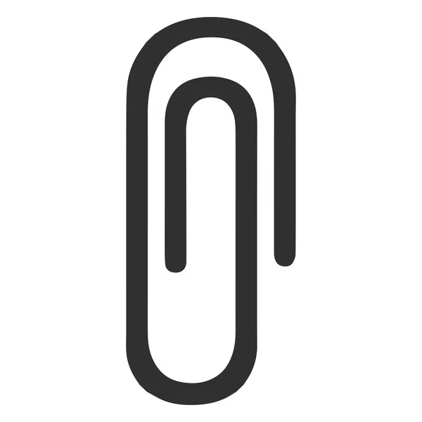 Paper Clip Icon Logo Isolated White Background Vector Illustration Bond — Archivo Imágenes Vectoriales