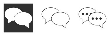 Speech bubble icon isolated on fne. flat design conversation bubbles icon vector illustration