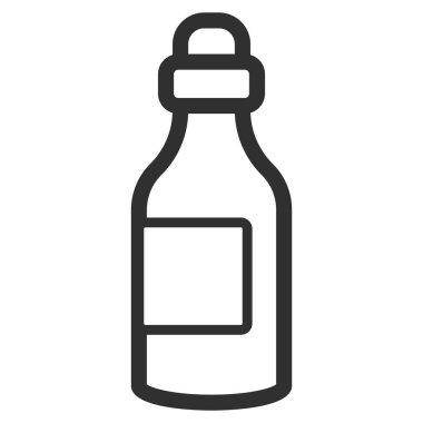 Şarap, şampanya, alkol ve beyaz arka planda izole edilmiş alkol ikonu.