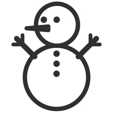 Kardan Adam doğrusal simgesi. Modern Snowman logosu kavramı. Noel, tatil ve kışın sembolü