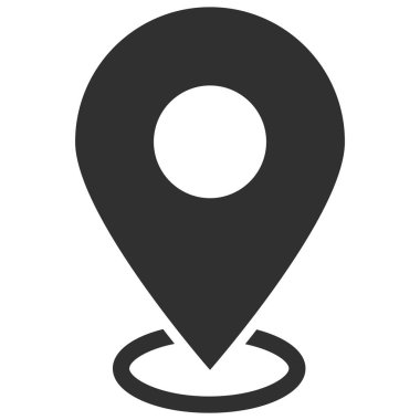 Konum simgesi. Harita yeri işaretleyicisi. Konum simgesi. Harita işaretleyici simgesi seti. GPS konum sembolü koleksiyonu. Düz biçim - stok vektörü