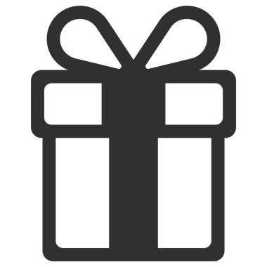Hediye kutusu simgesi. Vektör izole elementler Noel hediyesi ikonu illüstrasyon vektör sembolü. Sürpriz lineer tasarım. Stok vektörü.