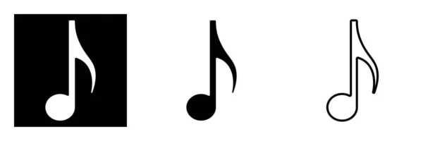 Icono Notas Aislado Símbolo Música Melodía Canción Set Iconos Ilustración — Vector de stock