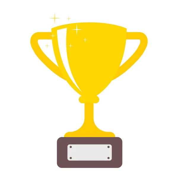 Trophy Flat Icon Isolated Für Mobile Und Web Ein Symbol — Stockvektor