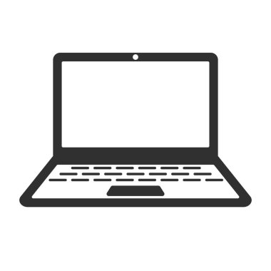 Uygulamalar ve web siteleri için dizüstü bilgisayar veya dizüstü bilgisayar düz simgesi
