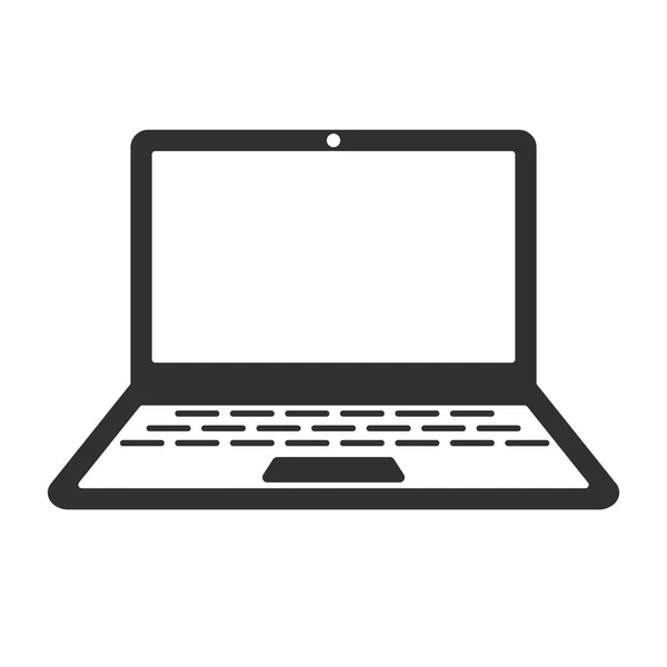 Ikon Datar Komputer Laptop Atau Notebook Bagi Aplikasi Dan Situs - Stok Vektor