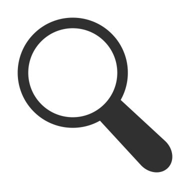 Büyüteç simgesi. Arama, büyüteç ana hatlarını ve vektör işaretlerini bul. Sembol, logo çizimi. Vektör grafikleri