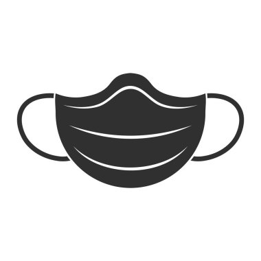 Tıbbi maske ana hatları simgesi vektörü beyaz arkaplan üzerinde grafik tasarımı, logo, web sitesi, sosyal medya, mobil uygulama, ui illüstrasyon
