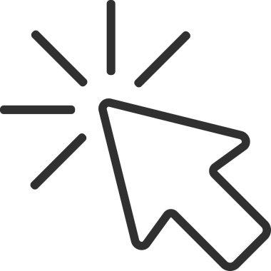 İmleç çizgisi simgesi. Beyaz arkaplanda modaya uygun düz bir sembol. Okun beyazına tıklayın.