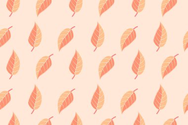 Modern yaprak çizimi deseni. Yaprakları olan tropik bir arka plan. Arka plan tekrarlanıyor. Vektör çizimi kusursuz desen. Modern egzotik soyut tasarım. Tasarım için modaya uygun şablon.