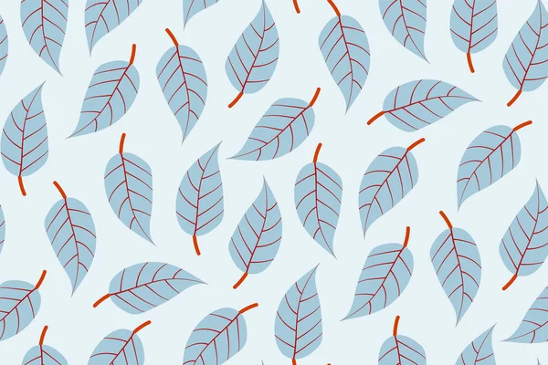 Moderno Patrón Ilustración Hojas Fondo Tropical Con Hojas Repetir Antecedentes — Vector de stock