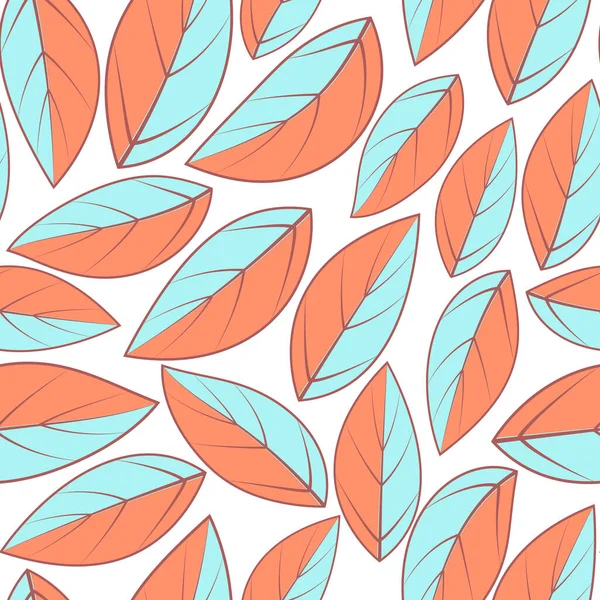 Moderne Blattillustrationsmuster Tropischer Hintergrund Mit Blättern Wiederholter Hintergrund Vektor Abbildung — Stockvektor