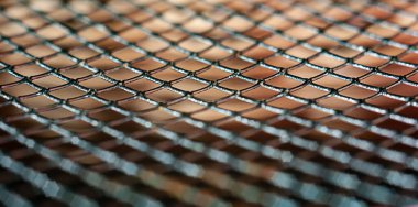 Macro Photography of stainless steel grid. Abstract background
