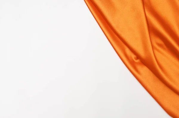 Smooth Elegant Orange Tissue Abstract Background Textile Background Cloth Wallpaper — Stock Photo, Image