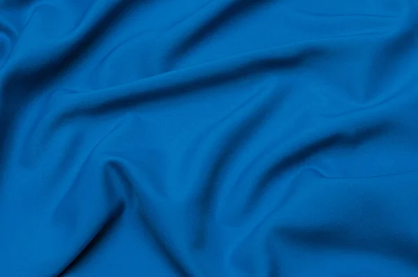 Гладкая Элегантная Синяя Ткань Абстрактного Фона Текстильный Фон Обои Ткани — стоковое фото
