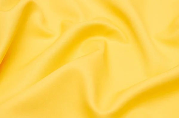 Ομαλή Κομψό Κίτρινο Ιστό Αφηρημένο Φόντο Υφασμάτινο Ταπετσαρία Ρούχα Στοιχείο — Φωτογραφία Αρχείου