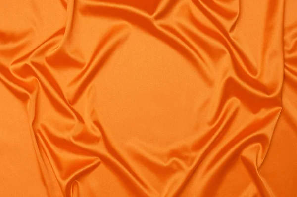 Smooth Elegant Orange Tissue Abstract Background Textile Background Cloth Wallpaper — Stock Photo, Image