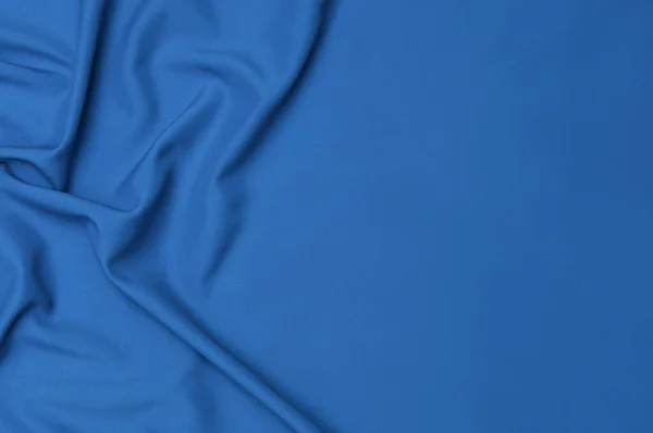 Elegante Tessuto Blu Liscio Sfondo Astratto Sfondo Tessile Carta Parati — Foto Stock