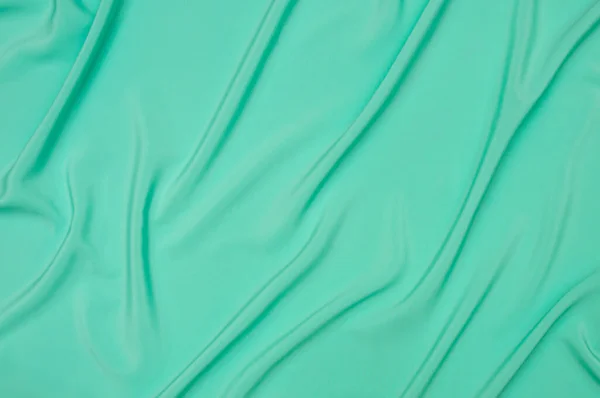 Liscio Elegante Colore Menta Tessuto Astratto Sfondo Sfondo Tessile Carta — Foto Stock