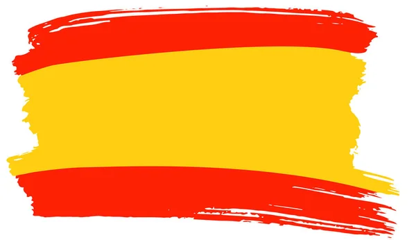 Bandera de España Pinceladas. Bosquejo dibujado a mano — Archivo Imágenes Vectoriales