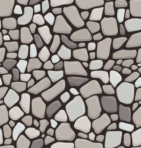 Fondo Marino Patrón Inconsútil Piso Piedra Realista Textura Fondo Piedra — Vector de stock