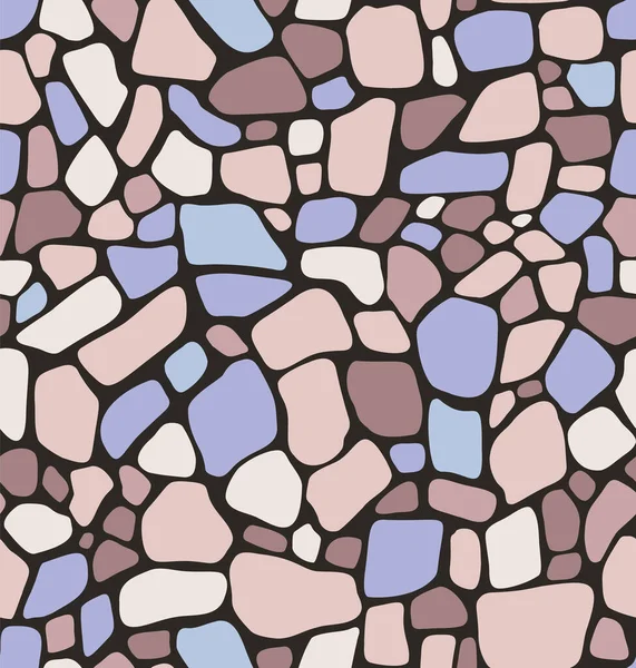モザイク石のシームレスなパターン。青ベージュ色の背景 — ストックベクタ