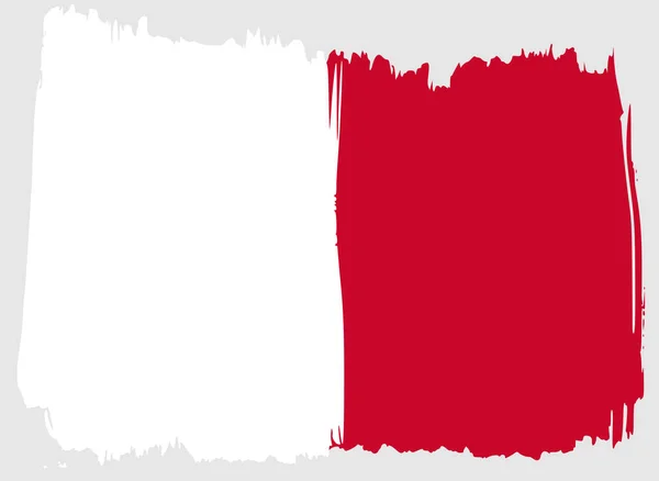 Bandiera di Malta pennellata acquerello — Vettoriale Stock