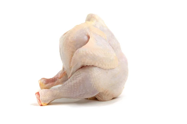Čerstvé syrové kuře nebo kuře brojlerů. Izolované na bílém pozadí. Cesta oříznutí. — Stock fotografie