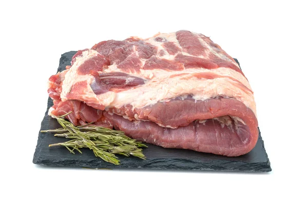 Raw pork ribs are isolated on a white background. — Stock Photo, Image