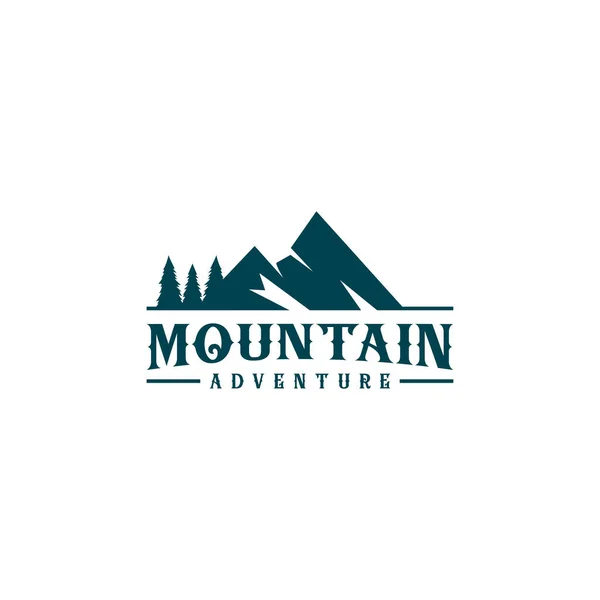 Mountain Pine Bomen Logo Ontwerp Concept Vector Template — Stockvector