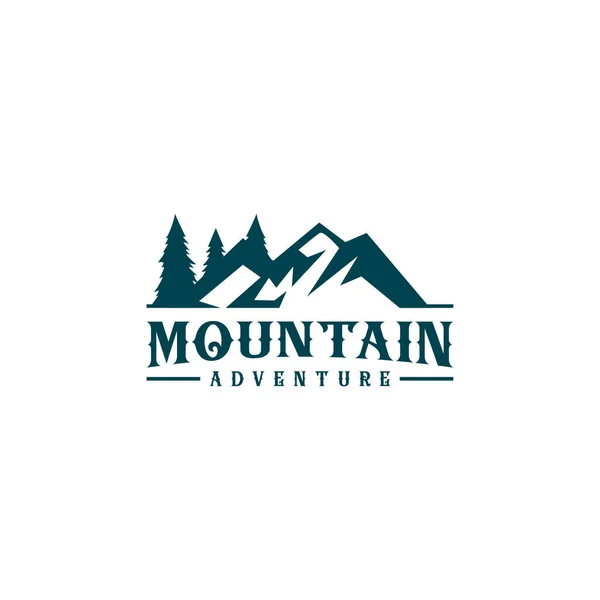 Mountain Pine trees logo design concept vector template — Stock Illustration Mountain Pine Trees Logo Design Concept Vector Template Vector Graphics